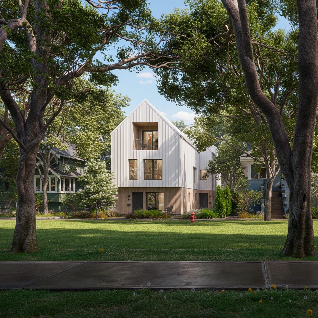 Exterior rendering of the BC Duplex